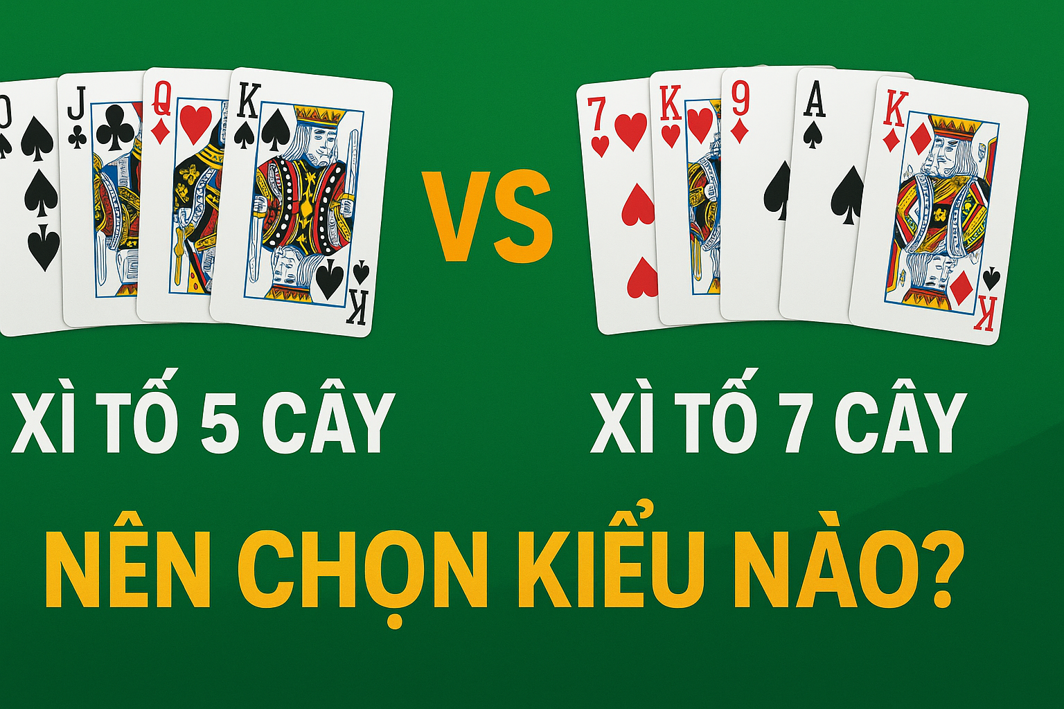 Xì Tố 5 Cây Và Xì Tố 7 Cây – Nên Chọn Kiểu Nào?